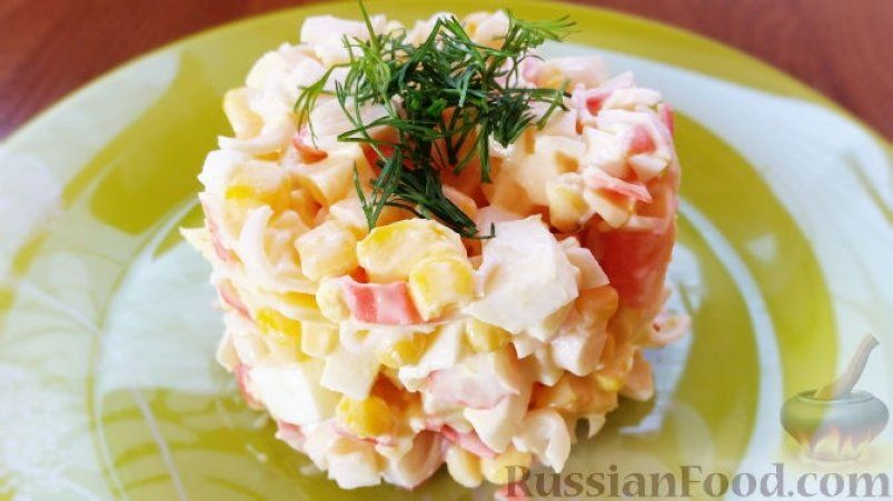 Легендарный салат с крабовыми палочками и сыром - быстро, просто, сытно