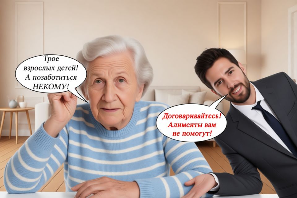 Конфликт поколений: пенсионерка требует алименты от своих взрослых детей