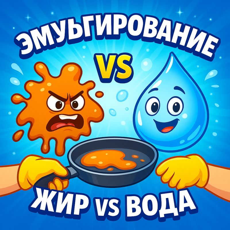 Эмульгирование: секреты очищения жира на кухне и не только