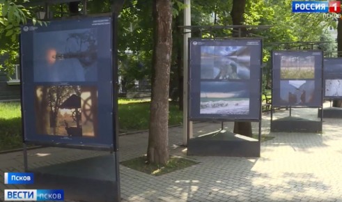 Фотовыставка Русского географического общества открылась в самом центре Пскова на пешеходной улице Пушкина