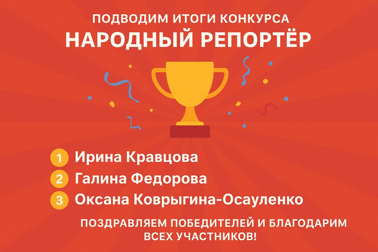 Подводим итоги грандиозного конкурса ПЛН «Народный репортер»!