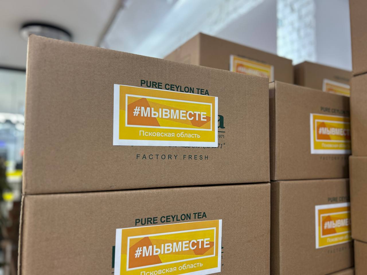 16,5 тысяч упаковок пакетированного чая на общую сумму 1 млн 600 тысяч рублей отправят в зону специальной военной операции из Псковской области 16,5 тысяч упаковок пакетированного чая на общую сумму 1 млн 600 тысяч рублей отправят в зону специальной военной операции из Псковской области