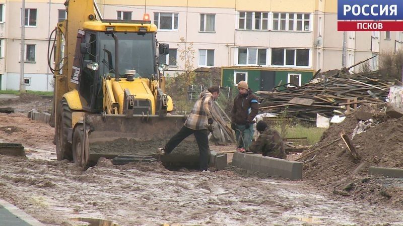 Новый проезд строят на улице Киселева в Пскове