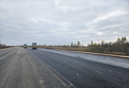 Благодаря нацпроекту «Инфраструктура для жизни» продолжается строительство Северного обхода Пскова протяженностью 8,74 км