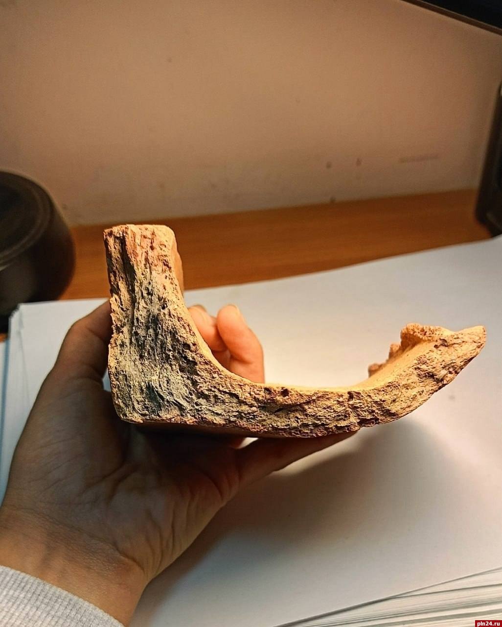 Коллекция псковских археологов пополнилась фрагментами дуговых кирпичей Коллекция псковских археологов пополнилась фрагментами дуговых кирпичей