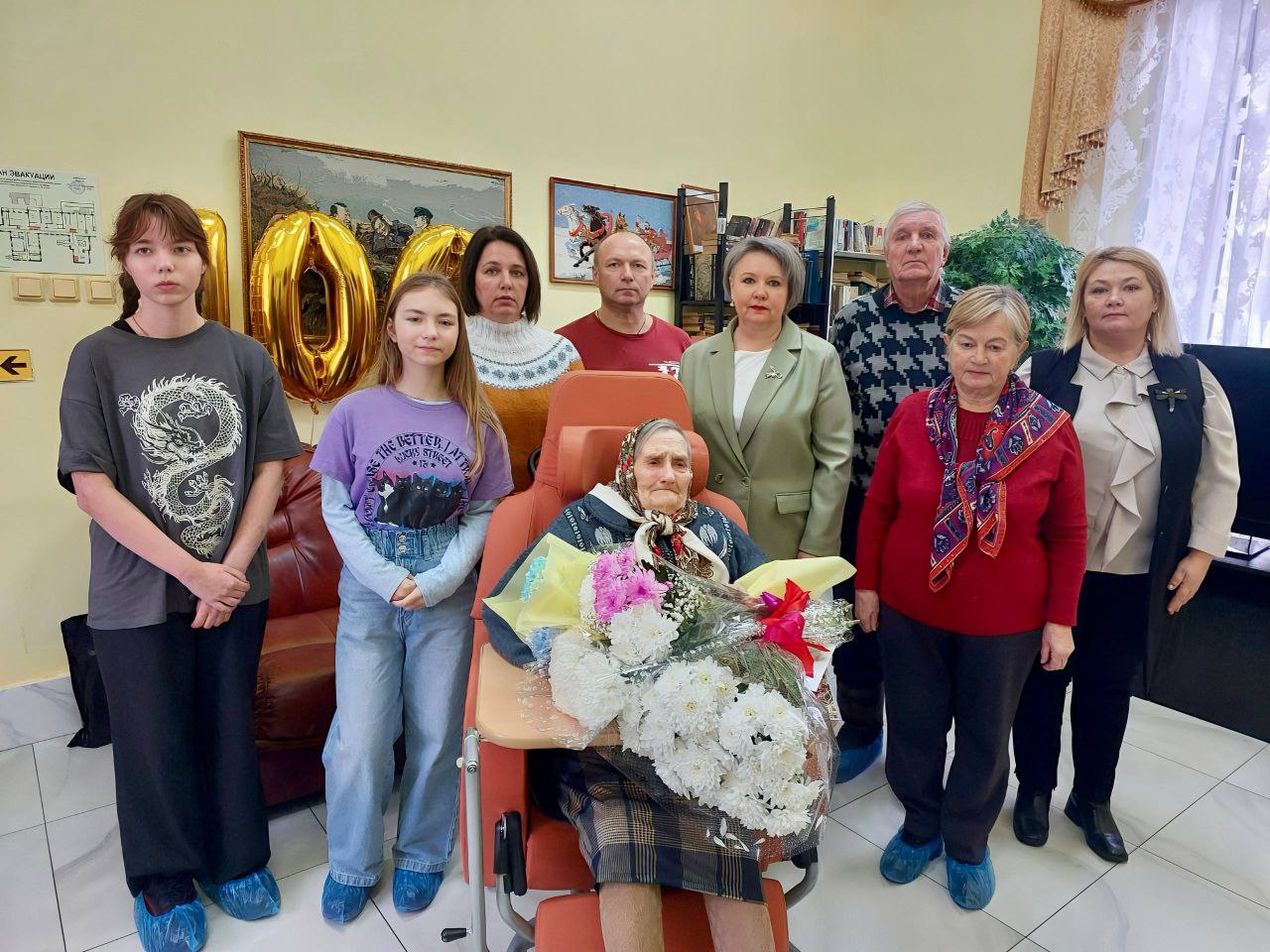 100-летний юбилей отметила жительница Пушкиногорского округа, ветеран труда, труженица тыла Лидия Ивановна Ильина