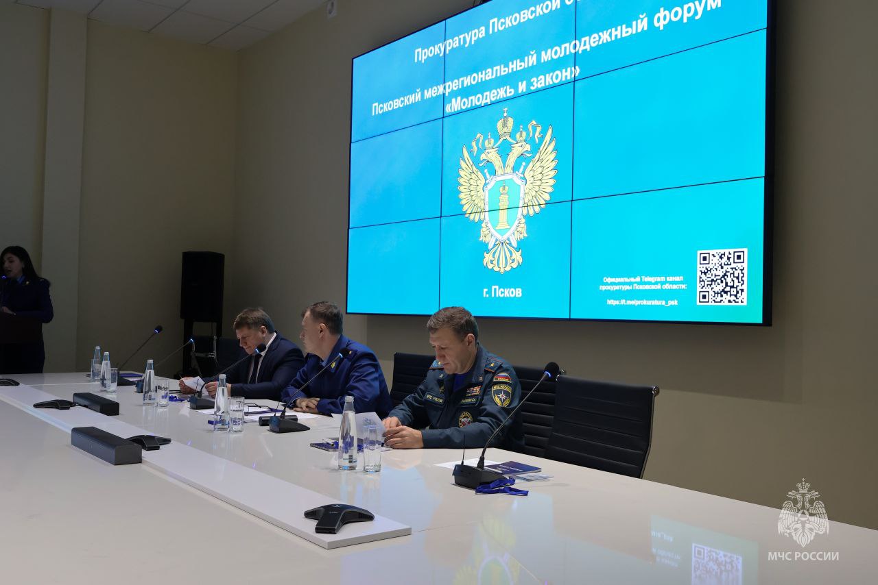 Сотрудники Главного управления МЧС России по Псковской области приняли участие в форуме "Молодежь и закон" Сотрудники Главного управления МЧС России по Псковской области приняли участие в форуме "Молодежь и закон"