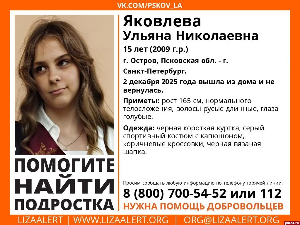 В Острове ищут не вернувшуюся домой школьницу