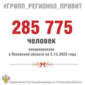 План по вакцинации от гриппа на территории Псковской области выполнен! На этом мы закрываем акцию #Грипп_регион60_Привит! и поздравляем всех, кто прошел иммунизацию