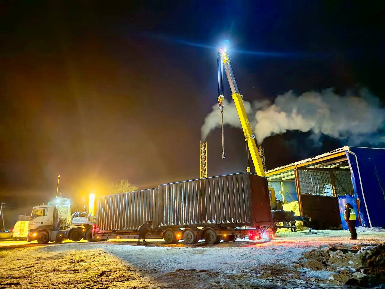 Две блочно-модульные котельные установки прибыли в Заплюсье