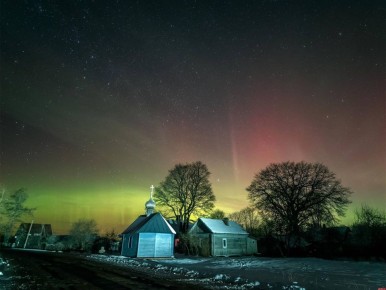 Полярное сияние запечатлели в Гдовском округе