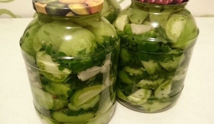 Заготовки на зиму: вкусные салаты из зеленых помидоров