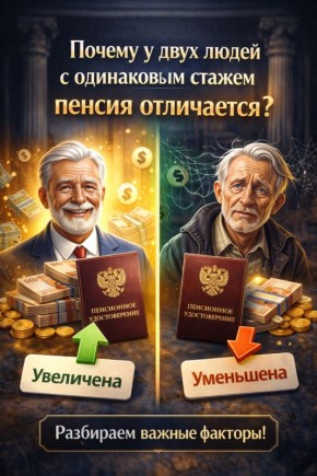 Почему пенсии одних пенсионеров выше, чем у других с одинаковым стажем