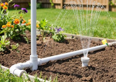 Простой дождеватель из ПВХ-труб своими руками