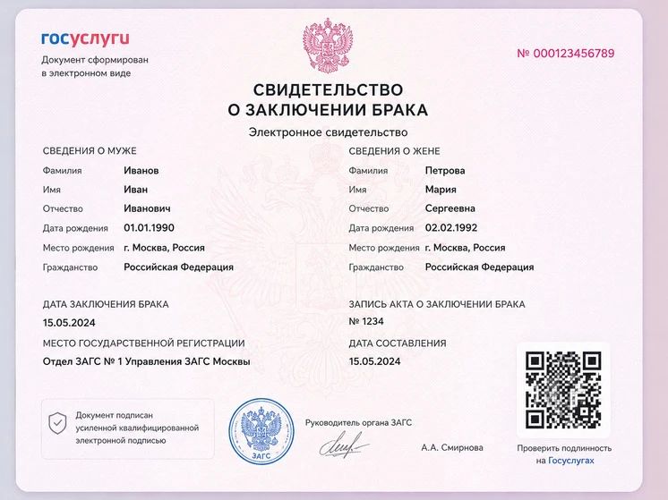 В ближайшее время в России исчезнут свидетельства о браке