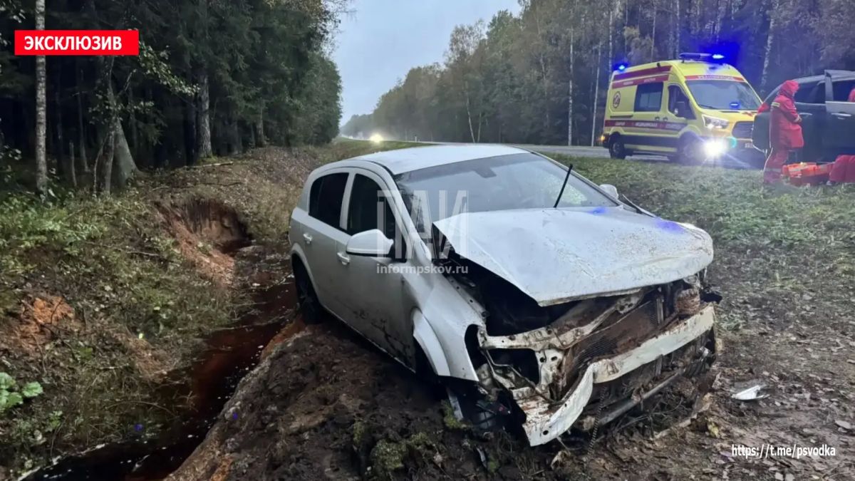 В Псковском районе, между деревнями Подборовье и Черняковицы, водитель автомобиля Opel, девушка 2006 года рождения, не справилась с управлением и допустила съезд в кювет В Псковском районе, между деревнями Подборовье и Черняковицы, водитель автомобиля Opel, девушка 2006 года рождения, не справилась с управлением и допустила съезд в кювет