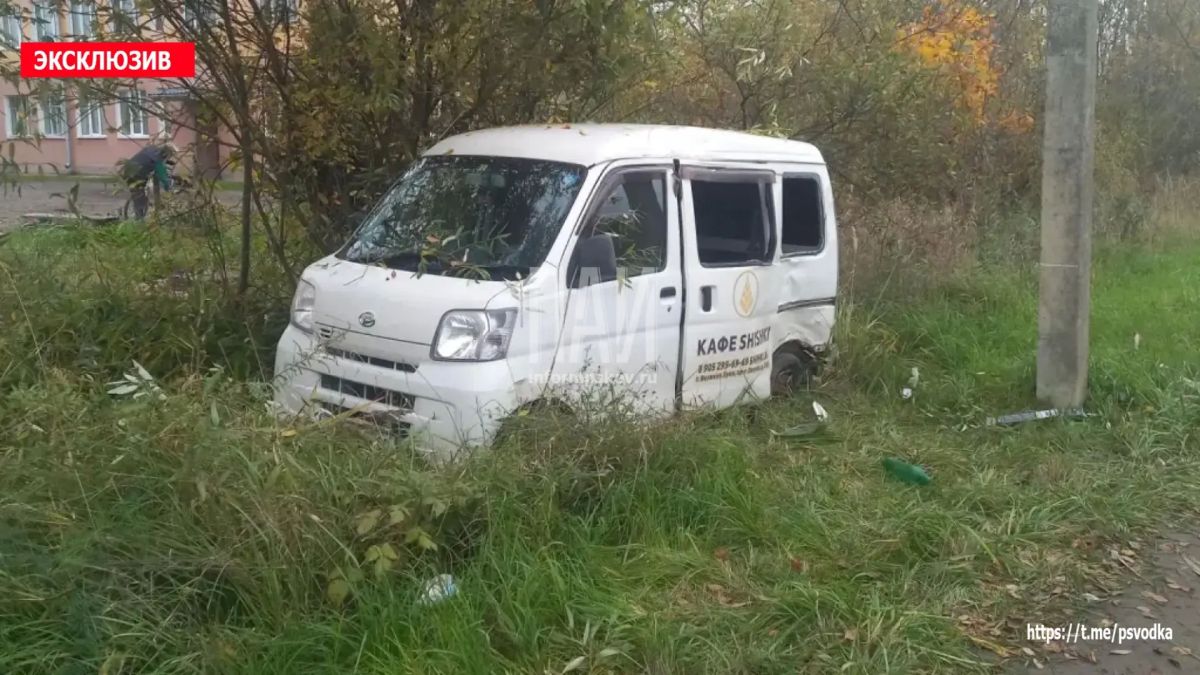 В Великих Луках, на улице Автомобильной у дома 10, водитель автомобиля Daihatsu Hijet совершил наезд на препятствие В Великих Луках, на улице Автомобильной у дома 10, водитель автомобиля Daihatsu Hijet совершил наезд на препятствие