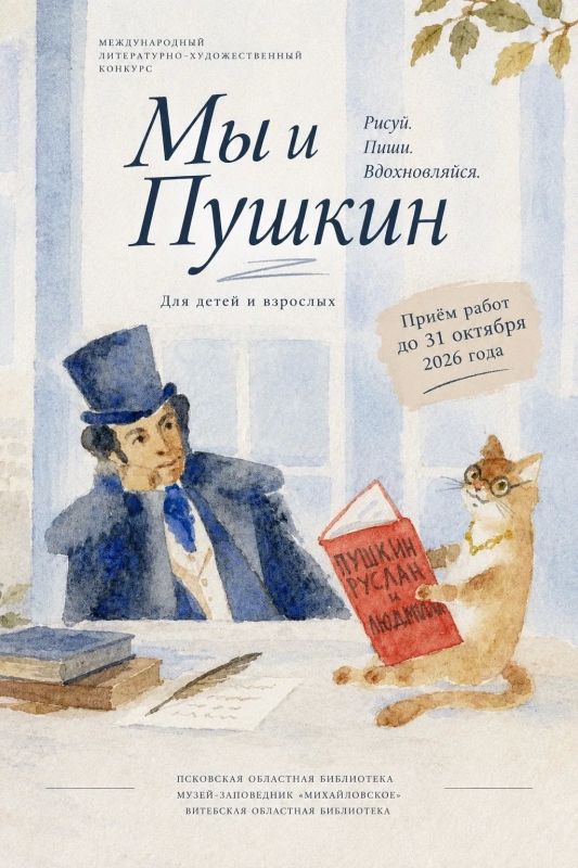 Музей-заповедник "Михайловское" ждет работы на конкурс "Мы и Пушкин"